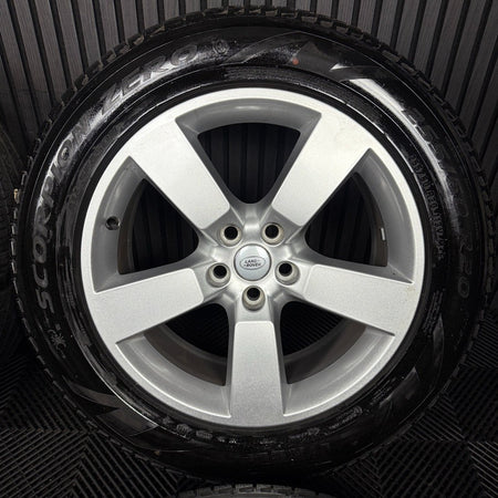 20'' GENUINE LAND ROVER DEFENDER 5 SPOKE SILVER 5098 ALLOY WHEELS TYRES ALLOYS