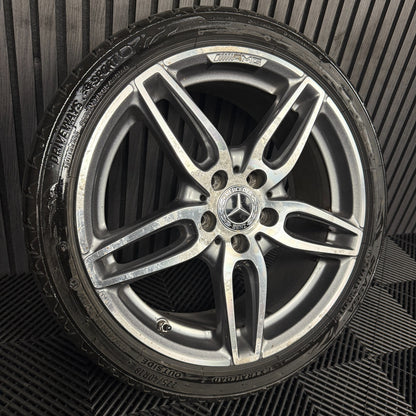 1X 18'' GENUINE AMG MERCEDES A B CLASS CLA GREY DC ALLOY WHEEL TYRE A1764010700