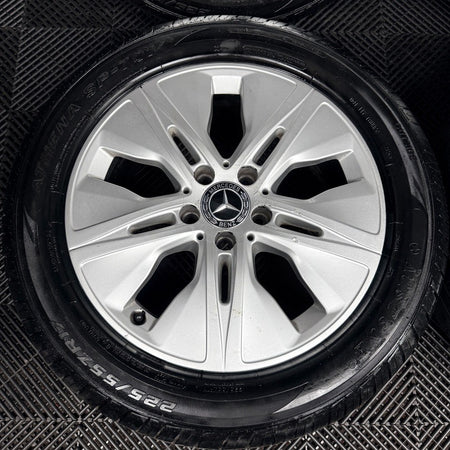 17'' Mercedes C Class W205 Silver Alloy Wheels Tyres Alloys A2054019000 Genuine