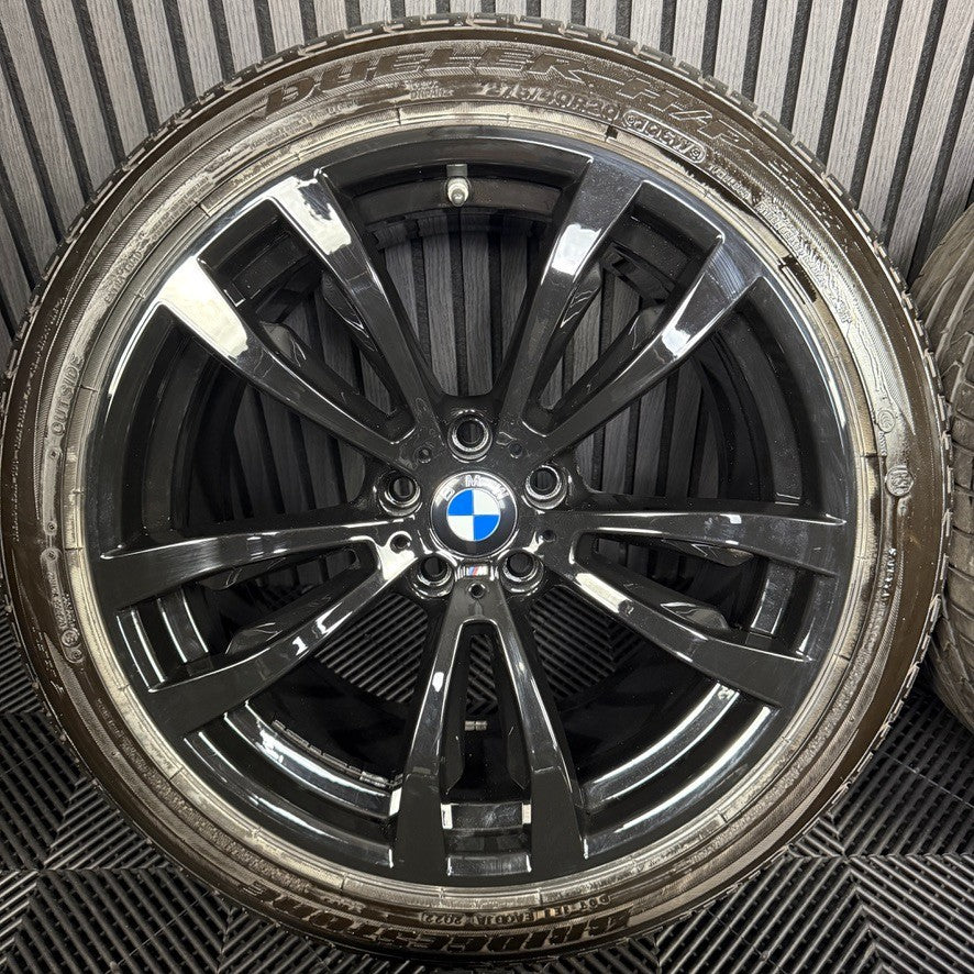 20'' GENUINE BMW X5 F15 469 X6 F16 BLACK M SPORT ALLOY WHEELS TYRES ALLOYS