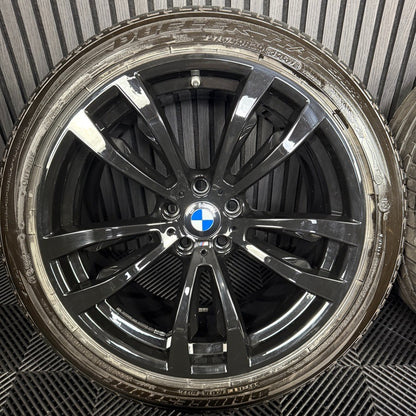 20'' GENUINE BMW X5 F15 469 X6 F16 BLACK M SPORT ALLOY WHEELS TYRES ALLOYS