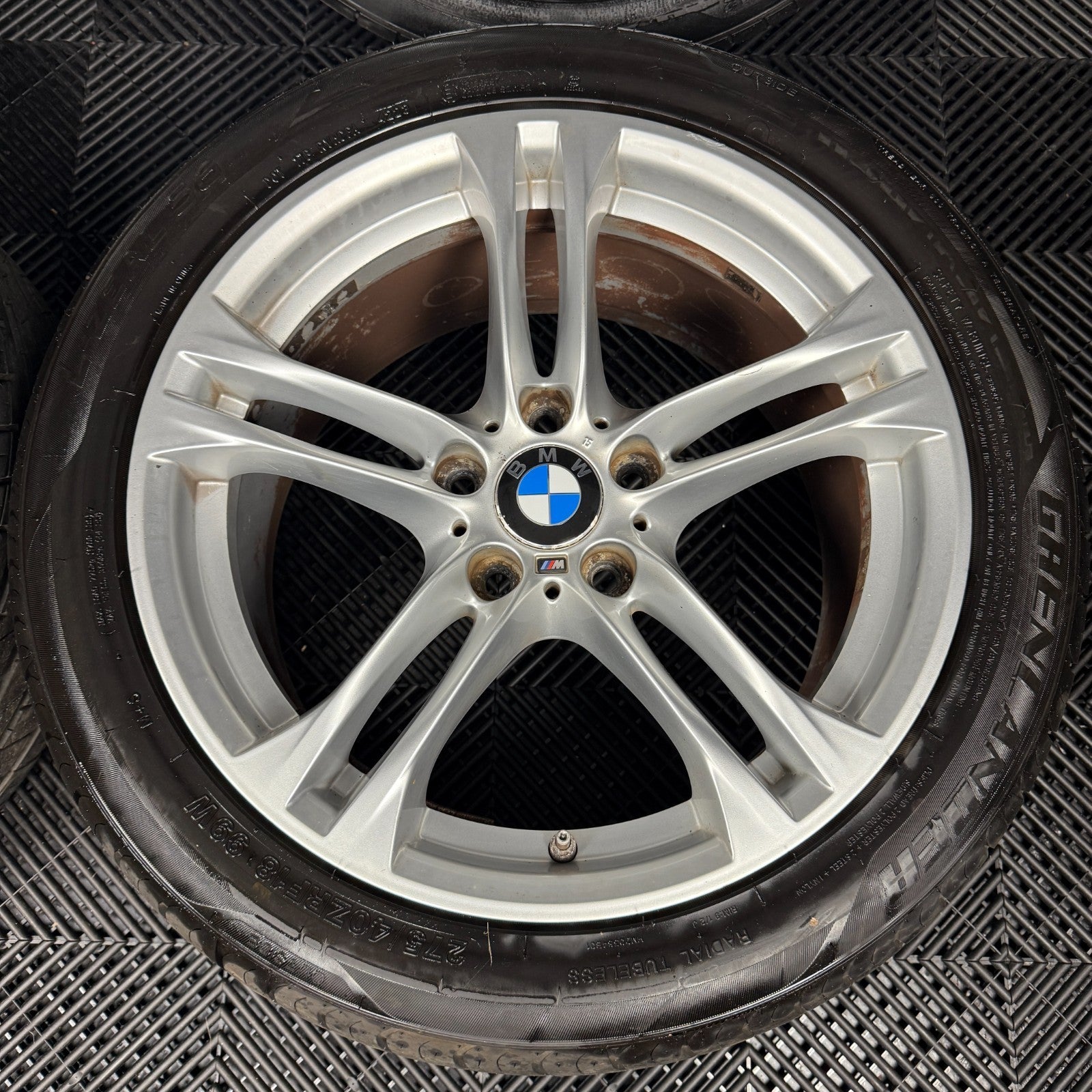 18'' GENUINE BMW 5 SERIES 613 SILVER M SPORT F10 F11 ALLOY WHEELS TYRES ALLOYS