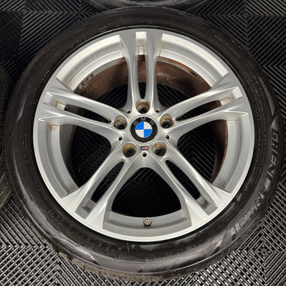 18'' GENUINE BMW 5 SERIES 613 SILVER M SPORT F10 F11 ALLOY WHEELS TYRES ALLOYS