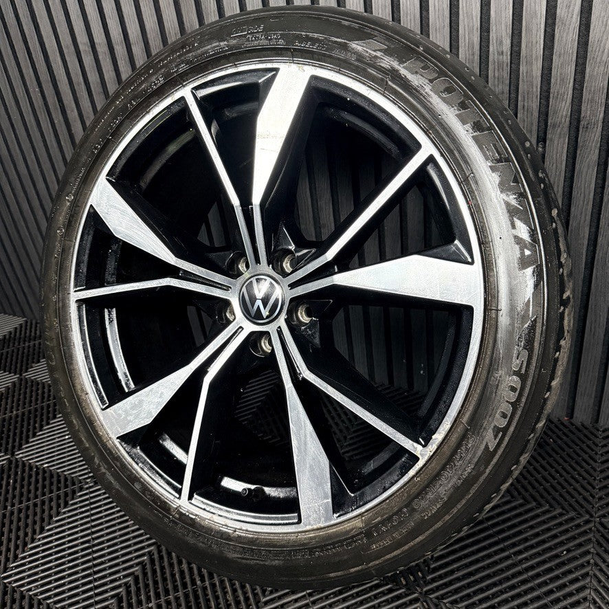 1X 20'' VW Tiguan Misano R Line 5NA601025AH Black DC Alloy Tyre Wheel Genuine