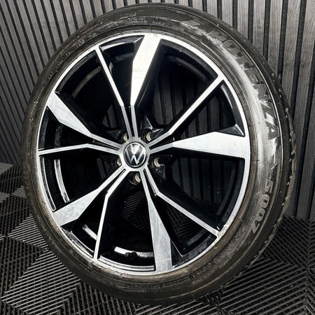1X 20'' VW Tiguan Misano R Line 5NA601025AH Black DC Alloy Tyre Wheel Genuine