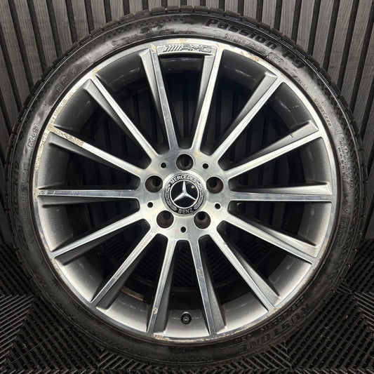 1X 19" GENUINE AMG MERCEDES C CLASS GREY DC ALLOY WHEEL W205 FRONT A2054011300