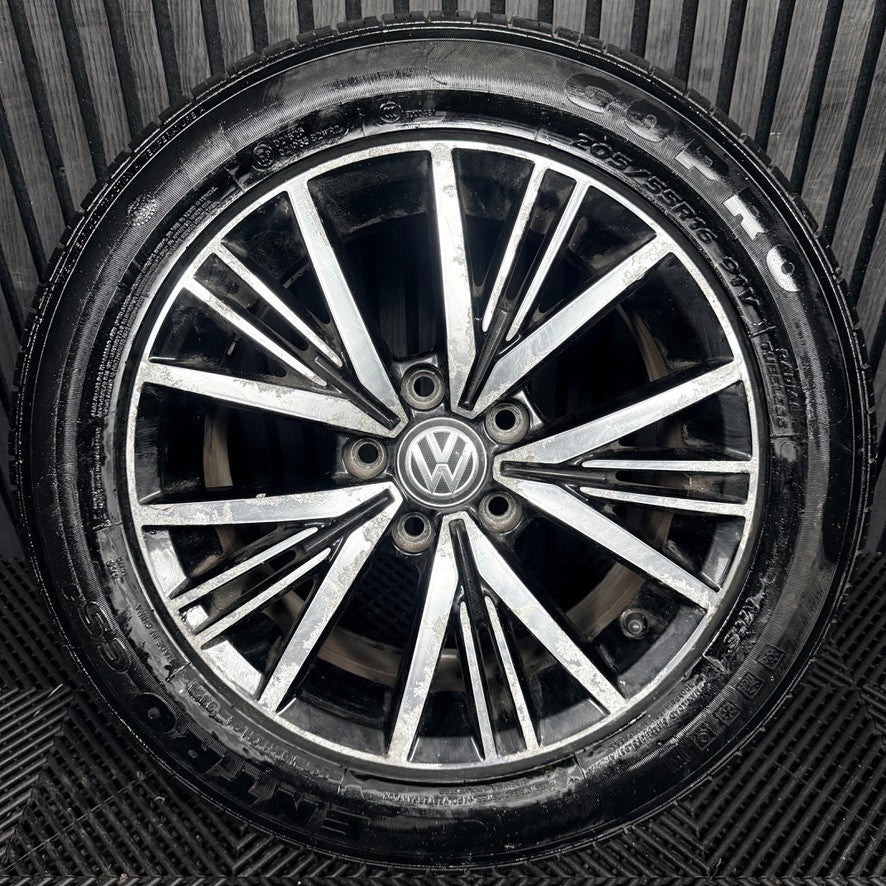 1X 16'' Genuine VW Golf MK7.5 MK7 Linas Alloy Wheel Tyre Gt Single 5G0601025CD