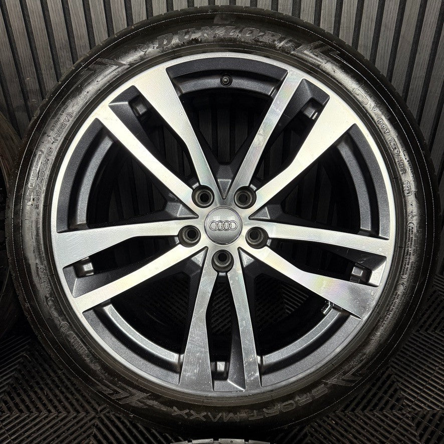 19'' GENUINE AUDI A6 C8 S LINE 5 DOUBLE SPOKE ALLOY WHEELS TYRES 4K0601025H
