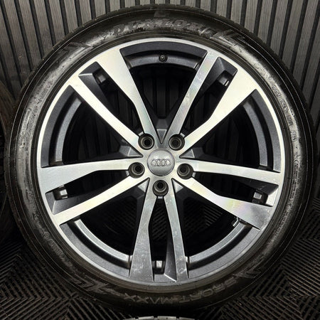 19'' GENUINE AUDI A6 C8 S LINE 5 DOUBLE SPOKE ALLOY WHEELS TYRES 4K0601025H