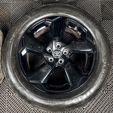 18'' Toyota Rav 4 Black 5 Spoke 002119/2018 Alloy Wheels Tyres Mk5 Genuine