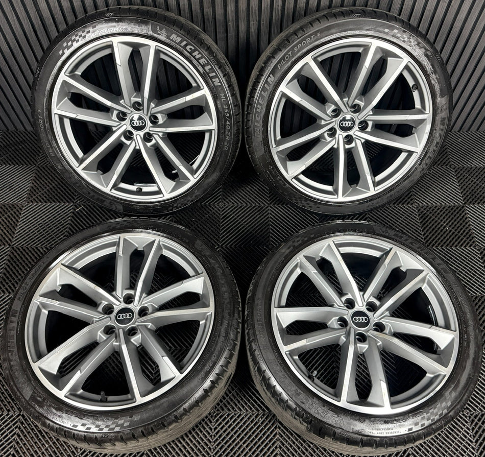 20’’ Audi A7 S7 Line Grey DC A8 Alloy Wheels Tyres 4K8601025L Genuine