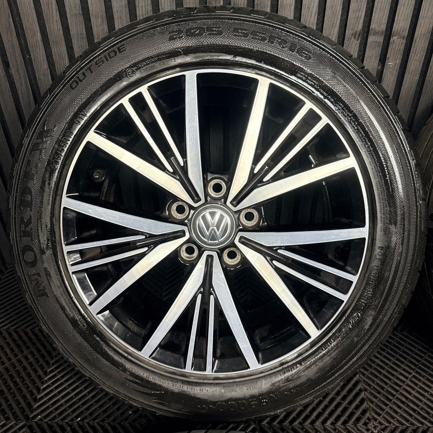 16'' VW Golf Mk7 Linas Mk8 Mk6 Alloy Wheels Tyres Alloys 5G0601025CD Genuine