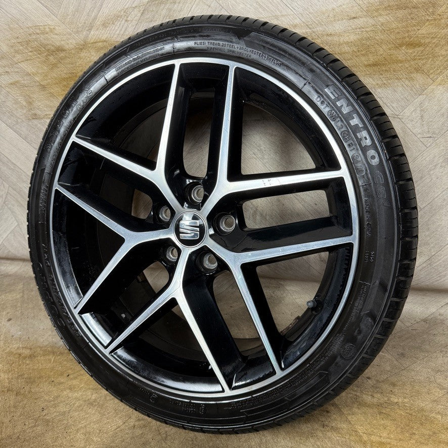 1X 18'' GENUINE SEAT LEON FR PERFORMANCE MK3 ALLOY WHEEL TYRE SINGLE 5F0601025AB