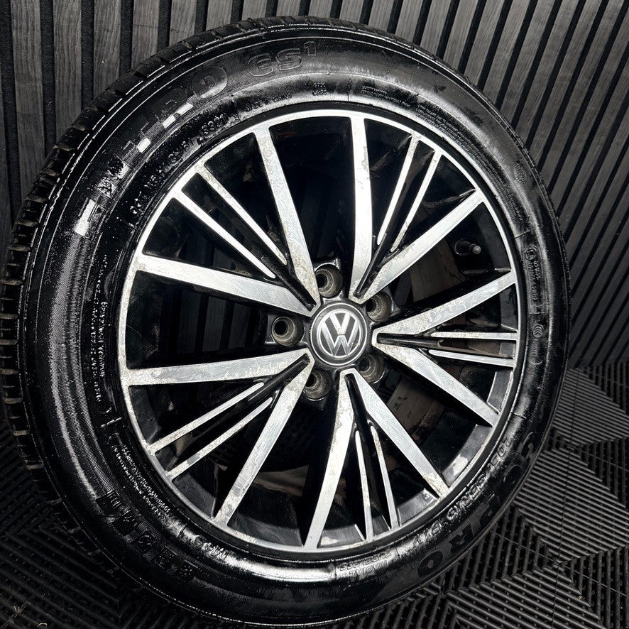 1X 16'' Genuine VW Golf MK7.5 MK7 Linas Alloy Wheel Tyre Gt Single 5G0601025CD