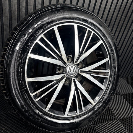1X 16'' Genuine VW Golf MK7.5 MK7 Linas Alloy Wheel Tyre Gt Single 5G0601025CD