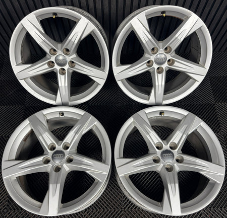 18'' Audi Q5 5 Spoke Alloy Wheels 5X112 A4 A3 Caddy 80A601025BE Genuine