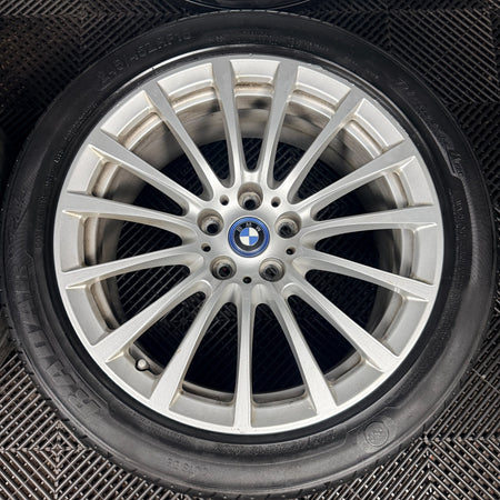 18" Bmw 5 Series 619 Silver Multispoke G30 G31 Alloy Wheel Tyres 6861224 Genuine