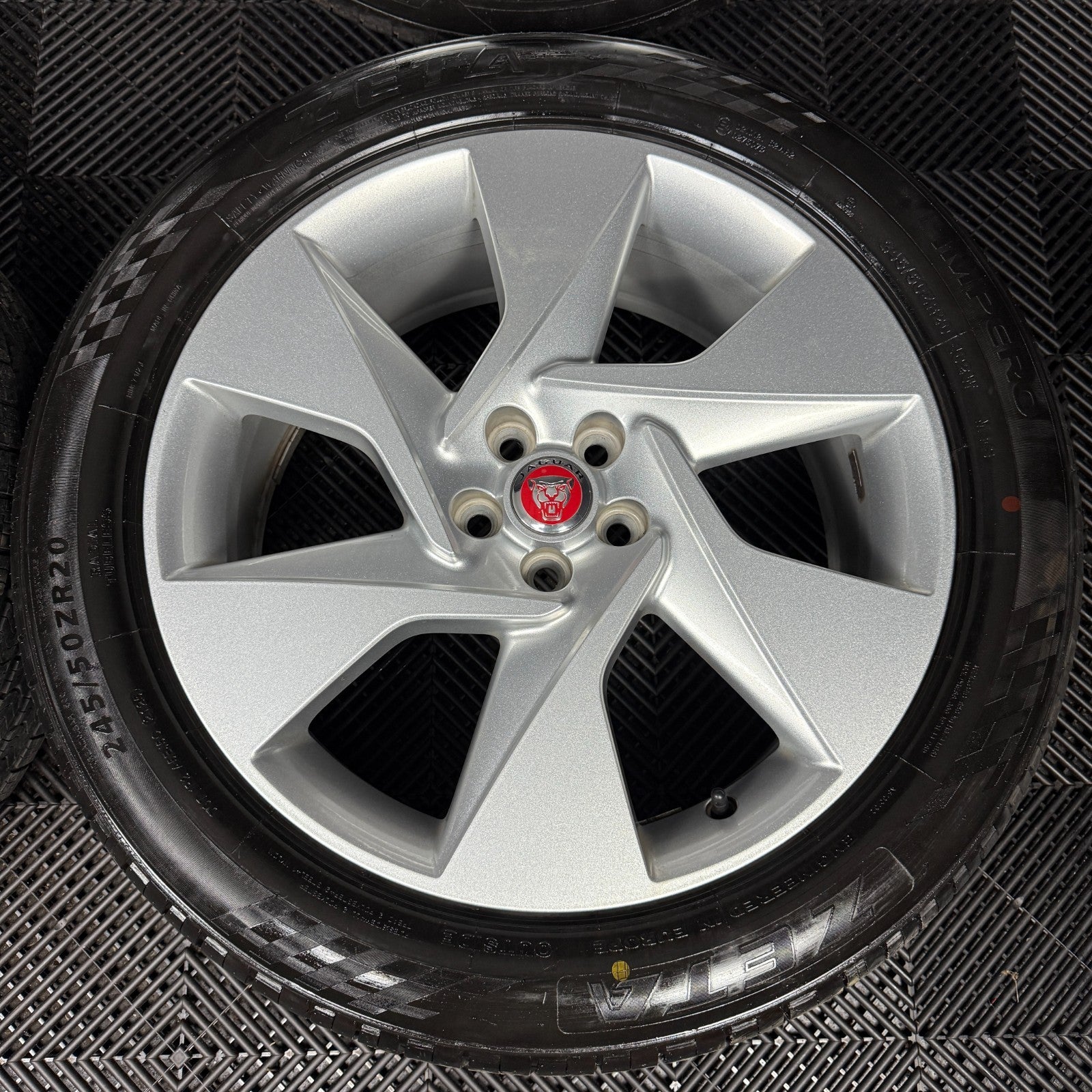 20'' GENUINE JAGUAR I PACE I-PACE 6007 6 SPOKE ALLOY WHEELS TYRES J9D3-BC-SS