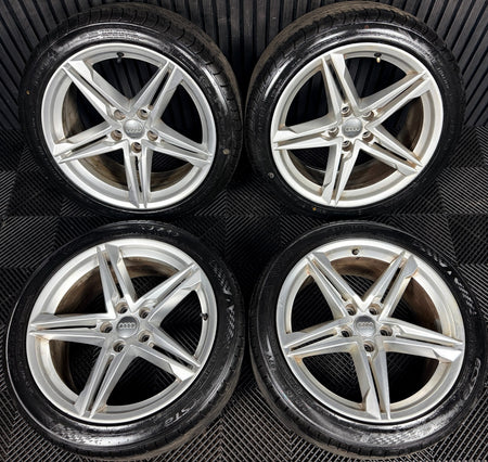 18" Audi A5 S Line Silver Star Spoke Wheels Alloys Tyres 8W0601025DE Genuine