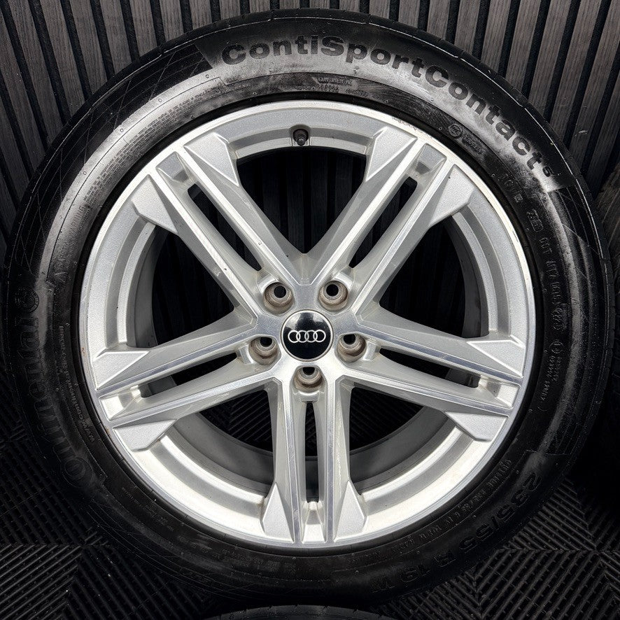 19'' Audi Q5 5 Double Spoke S Line Alloy Wheels Tyres 5X112 80A601025G Genuine