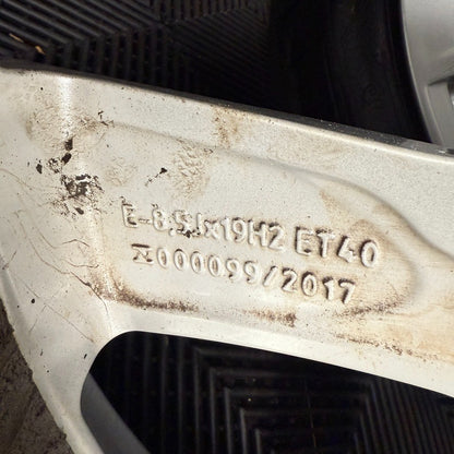 19'' GENUINE AUDI A4 S LINE SILVER B8 B9 ALLOY WHEELS ALLOYS TYRES 8W0601025ES