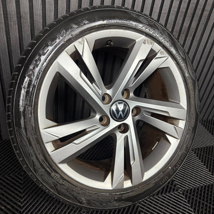 1X 17'' GENUINE VW GOLF R LINE VALENCIA GTD GTI MK8 ALLOY WHEEL TYRE 5H0601025AF