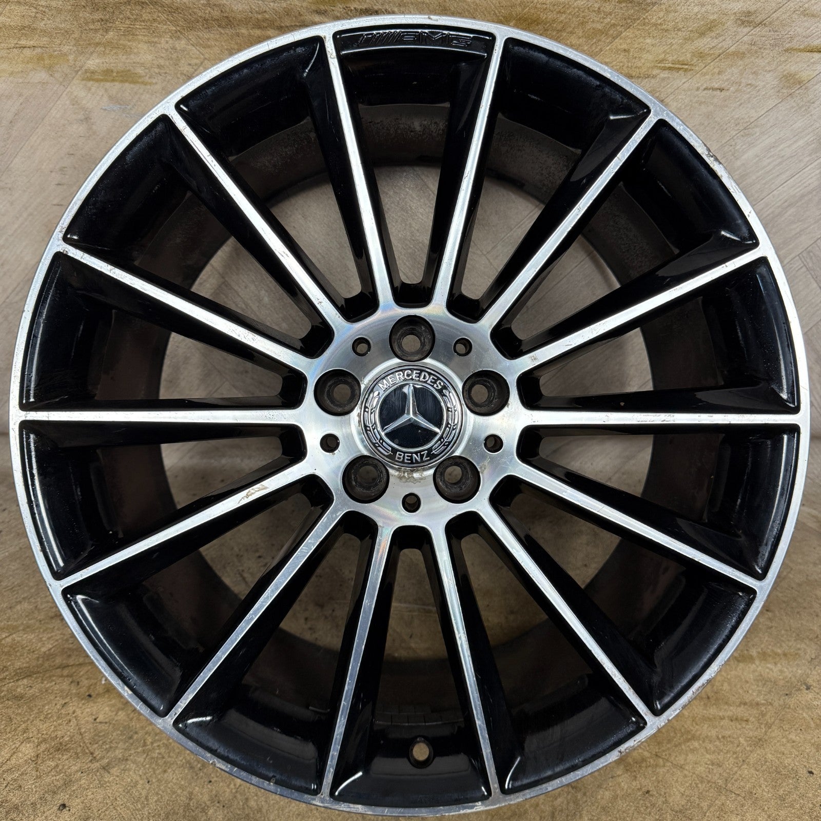 1X 20" GENUINE AMG MERCEDES E CLASS BLACK ALLOY WHEEL BACK W213 A2134012300 REAR