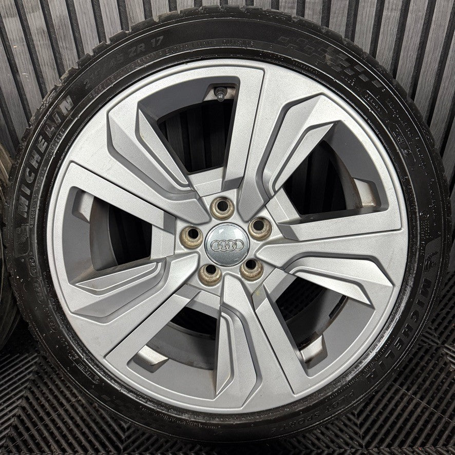 17'' GENUINE AUDI A1 S LINE NEW MODEL GREY ALLOY WHEELS ALLOYS TYRES 82A601025AH