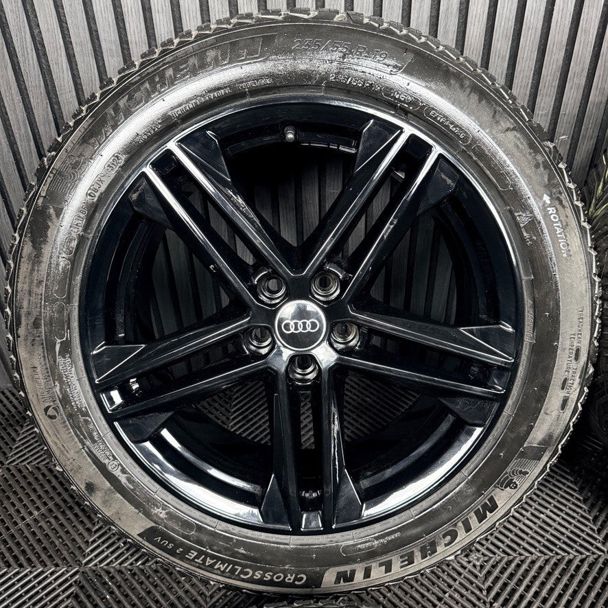 19'' Audi Q5 Black S Line Alloy Wheels Tyres 5X112 80A601025G Genuine