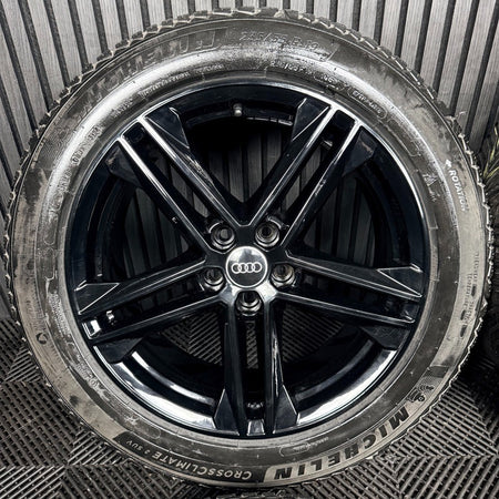 19'' Audi Q5 Black S Line Alloy Wheels Tyres 5X112 80A601025G Genuine