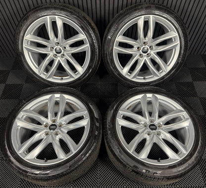 21'' GENUINE AUDI Q7 S LINE RS SILVER ALLOY WHEELS ALLOYS TYRES 4M0601025S