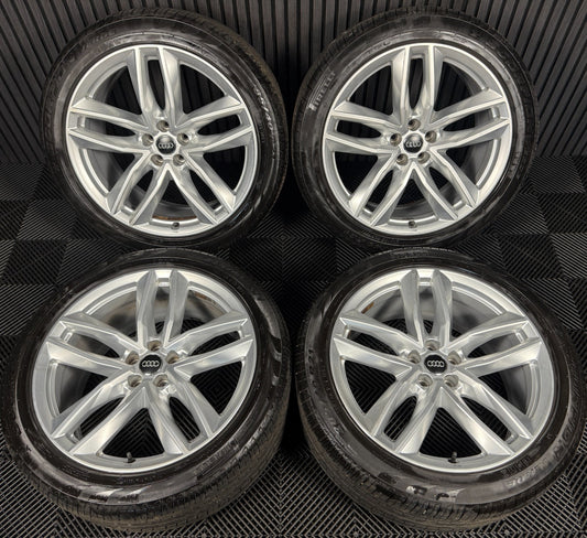 21'' GENUINE AUDI Q7 S LINE RS SILVER ALLOY WHEELS ALLOYS TYRES 4M0601025S