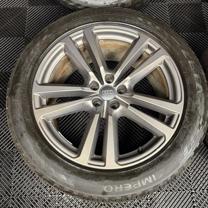 20'' GENUINE AUDI Q7 S LINE 5 DOUBLE SPOKE ALLOY WHEELS ALLOYS TYRES 4M0601025H