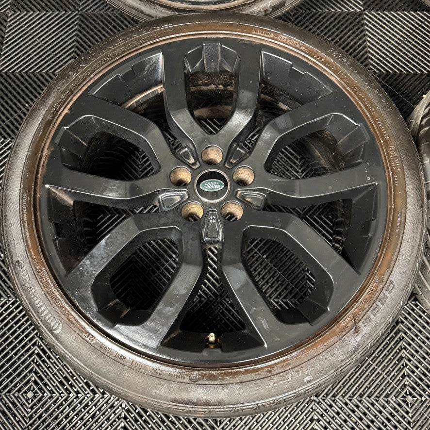 22" GENUINE RANGE ROVER SPORT LAND DISCOVERY BLACK WHEELS TYRES ALLOYS 5004