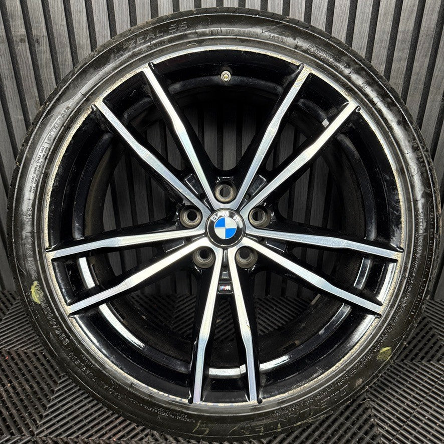 1X 19" GENUINE BMW 3 SERIES 791 M SPORT 4 G20 BLACK DC ALLOY WHEEL 8089892 FRONT