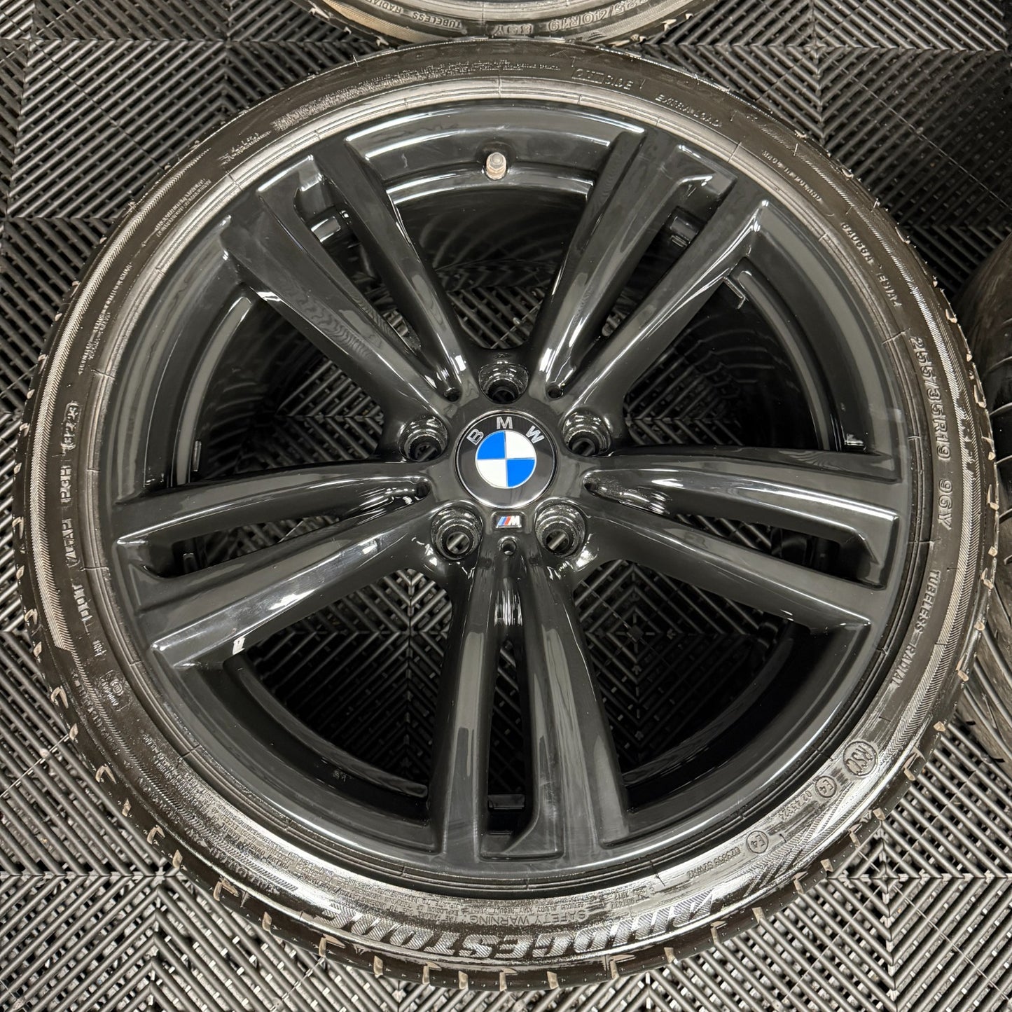 19" GENUINE BMW 3 SERIES 442 BLACK M SPORT F30 F31 F32 E90 ALLOY WHEELS TYRES