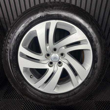 18'' GENUINE RANGE ROVER EVOQUE SILVER DISCOVERY SPORT LAND ALLOY WHEELS TYRES