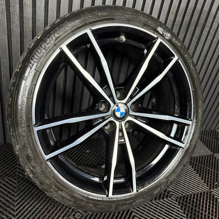1X 19" GENUINE BMW 3 SERIES 791 M SPORT 4 G20 BLACK DC ALLOY WHEEL 8089892 FRONT