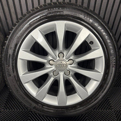 17'' GENUINE AUDI A6 C7 10 SPOKE SILVER ALLOYS WHEELS TYRES 4G0601025BH