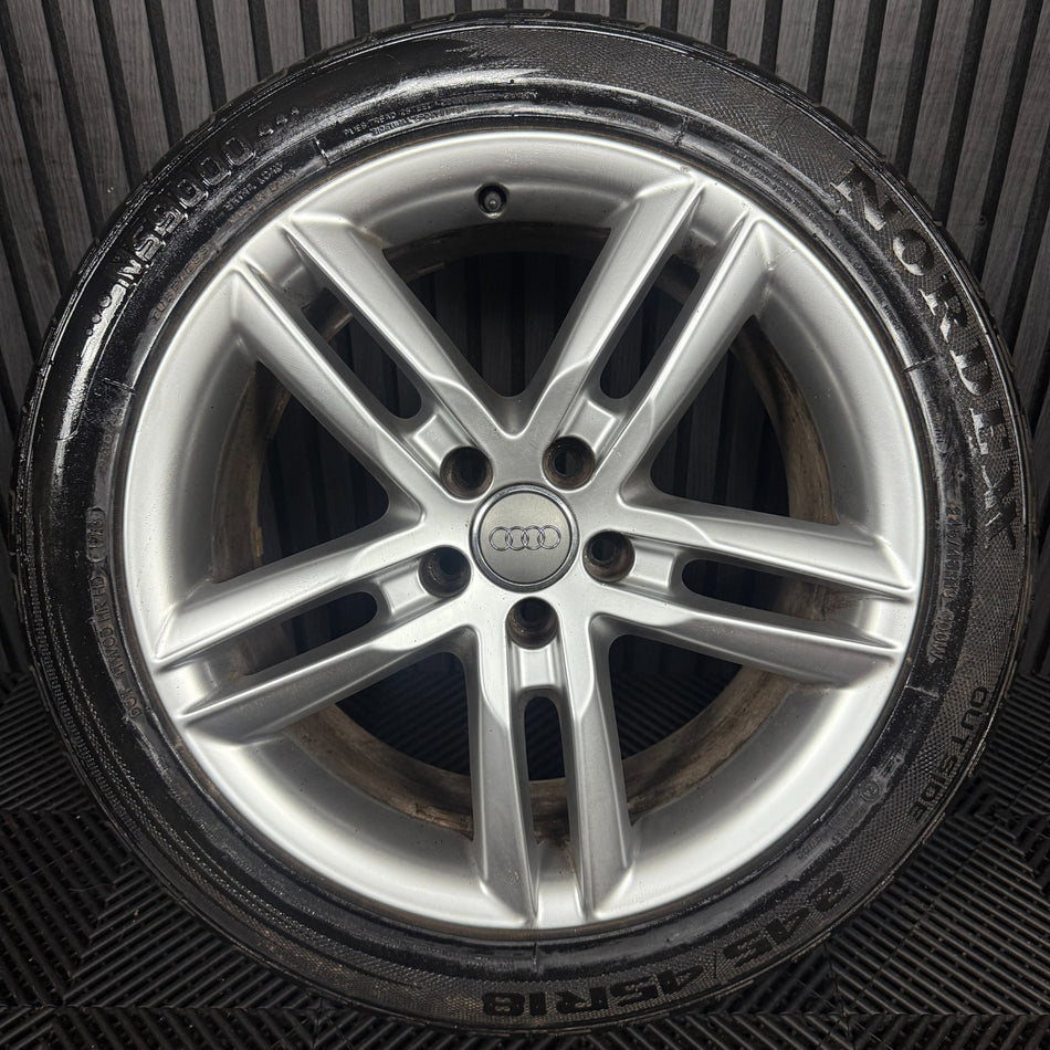 1X 18'' GENUINE AUDI A6 C7 S LINE SILVER ALLOYS WHEELS TYRES 4G0601025BL
