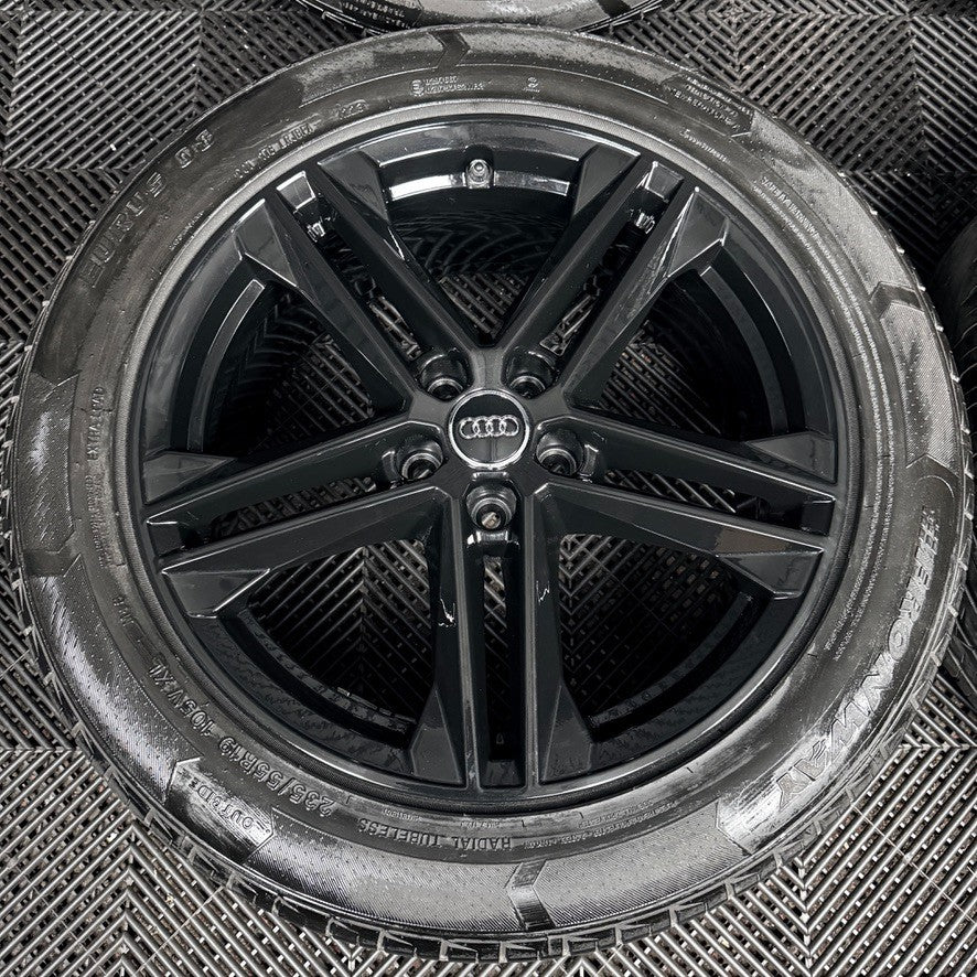 19'' Audi Q5 Black S Line Alloy Wheels Tyres 5X112 80A601025G Genuine
