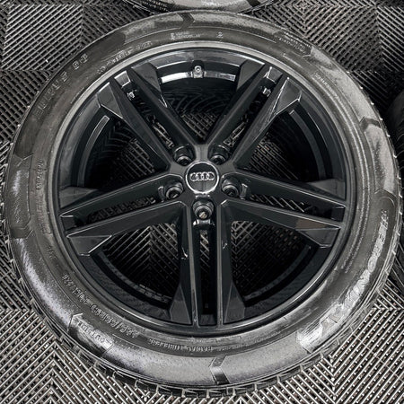 19'' Audi Q5 Black S Line Alloy Wheels Tyres 5X112 80A601025G Genuine
