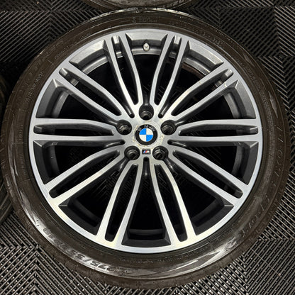 19'' GENUINE BMW 5 SERIES 664 M SPORT G30 G31 GREY DC ALLOY WHEELS TYRES ALLOYS