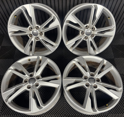19'' GENUINE AUDI Q3 S LINE 5 DOUBLE SPOKE ALLOY WHEELS ALLOYS 83A601025M