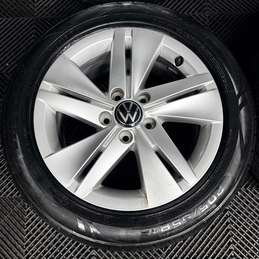 16’’ VW Golf Mk8 Norfolk Mk7 Mk6 Alloy Wheels Tyres 5H0601025 Genuine