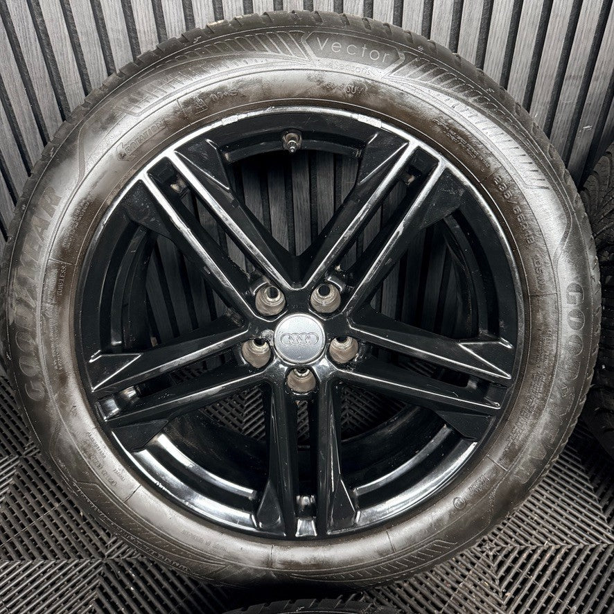 19'' Audi Q5 Black S Line Alloy Wheels Tyres 5X112 80A601025G Genuine