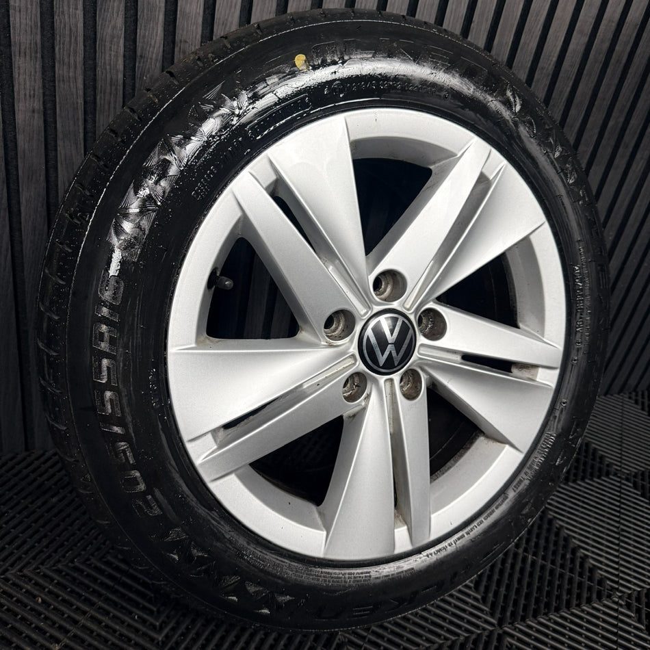 1X 16'' VW Golf MK8 Norfolk Alloy Wheel Tyre GT Single 5H0601025 Genuine