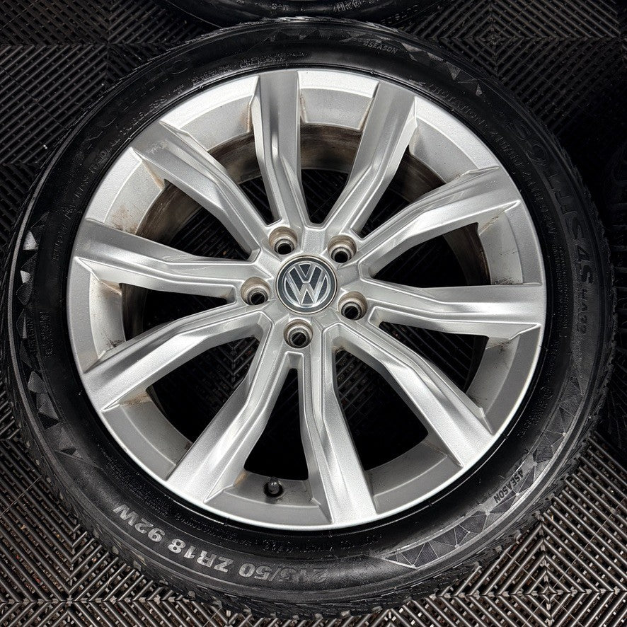 18" VW T-Roc Grange Hill Silver Alloy Wheels Tyres Alloys 2GA601025D Genuine