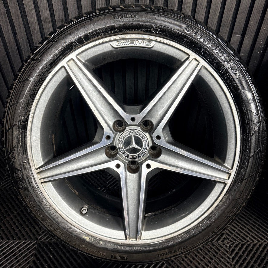 18'' Mercedes AMG C Class W205 Grey DC 5 Spoke Alloy Wheels Tyres Alloys Genuine