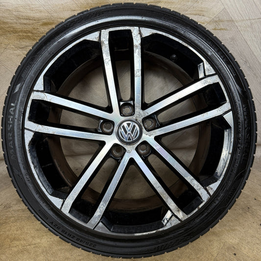 1X 18'' GENUINE VW GOLF GTD NOGARO GT GTI MK7 ALLOY WHEEL TYRE 5G0601025AQ